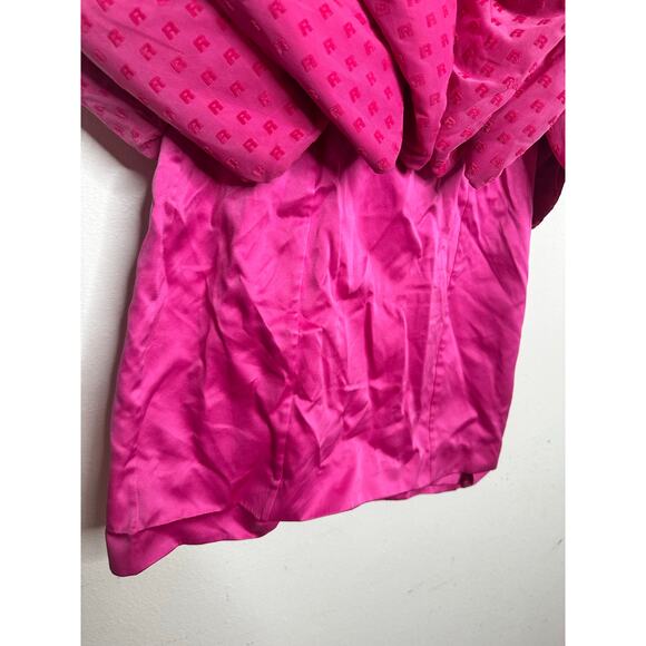 ROTATE Birger Christensen Pink Satin Strapless Side Zipper Mini Dress size US 4 - Picture 10 of 16